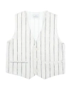 Manuel Ritz Toddler Boy Tailored Vest White Size 4 Linen, Cotton, Polyester In White
