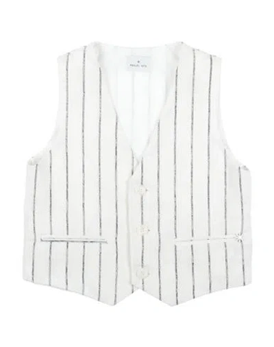 Manuel Ritz Babies'  Toddler Boy Tailored Vest White Size 4 Linen, Cotton, Polyester
