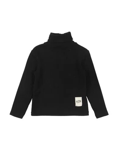 Manuel Ritz Babies'  Toddler Boy Turtleneck Black Size 4 Viscose, Polyester, Nylon, Elastane