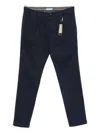Manuel Ritz Pleated Twill Chino Trousers In Blue