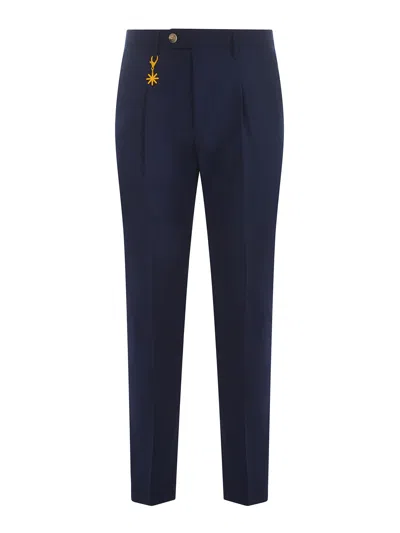 Manuel Ritz Trousers In Blue