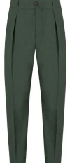 Manuel Ritz Pleated-front Trousers In Green