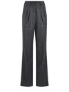 Manuel Ritz Trousers In Wool Blend In Grigio Antracite
