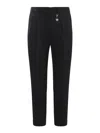 Manuel Ritz Trousers In Virgin Wool In Nero