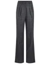 Manuel Ritz Trousers In Wool Blend In Grigio Antracite