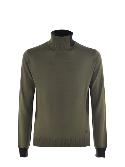 Manuel Ritz Turtleneck In Verde Militare