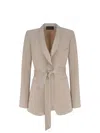 Manuel Ritz Tuxedo Jacket  In Beige