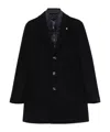 Manuel Ritz Twill Coat In Black