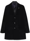 Manuel Ritz Twill Coat In Blue