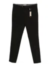 Manuel Ritz Twill Trousers In Black