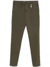 Manuel Ritz Twill-weave Chinos In Green