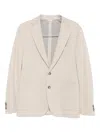 Manuel Ritz Two-button Patch-pocket Blazer In Neutral