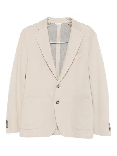 Manuel Ritz Two-button Patch-pocket Blazer In Neutral