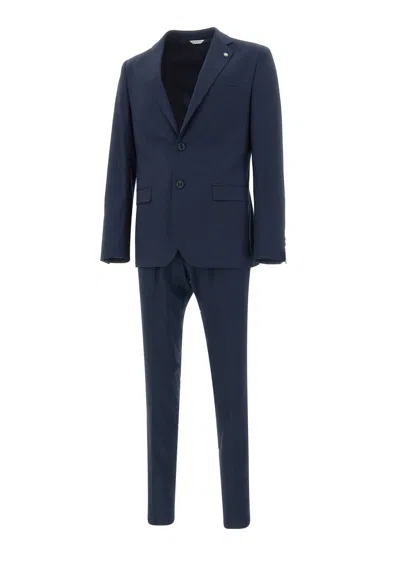 Manuel Ritz Two-piece Suit Viscose In Blue