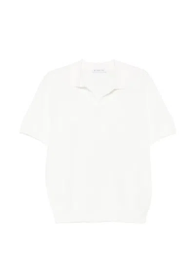 Manuel Ritz T-shirt Mit V-ausschnitt In White