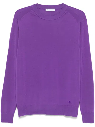 Manuel Ritz Virgin Wool Sweater In Purple