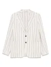 Manuel Ritz Lightweight Front Button Jacket With Patch Pockets For Men In White