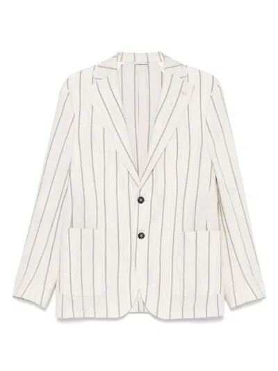 MANUEL RITZ WHITE COTTON BLAZER