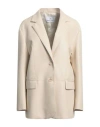Manuel Ritz Woman Suit Jacket Ivory Size 4 Viscose In White