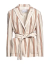 Manuel Ritz Woman Blazer Ivory Size 6 Viscose, Polyester In White