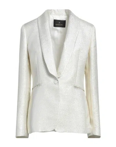 Manuel Ritz Woman Blazer Ivory Size 8 Polyester In White