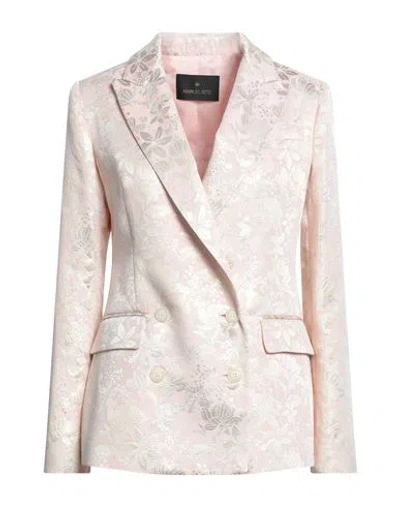 Manuel Ritz Woman Blazer Pink Size 4 Cotton, Polyester, Polyamide