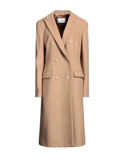 Manuel Ritz Woman Coat Camel Size 2 Virgin Wool, Polyamide, Cashmere In Beige