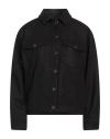 Manuel Ritz Woman Jacket Black Size 8 Acrylic, Polyester, Wool In Black