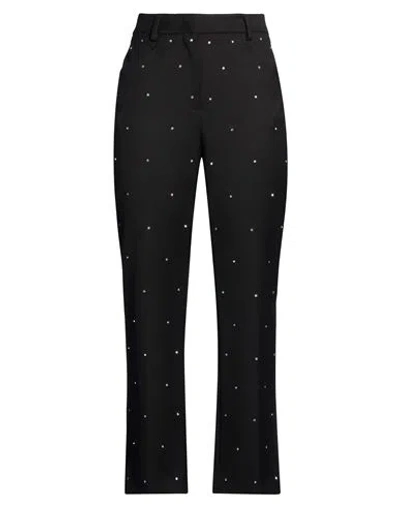 Manuel Ritz Woman Pants Black Size 8 Polyester, Viscose, Elastane