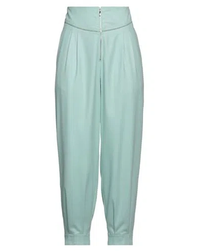 Manuel Ritz Woman Pants Light Green Size 4 Polyester, Viscose, Elastane