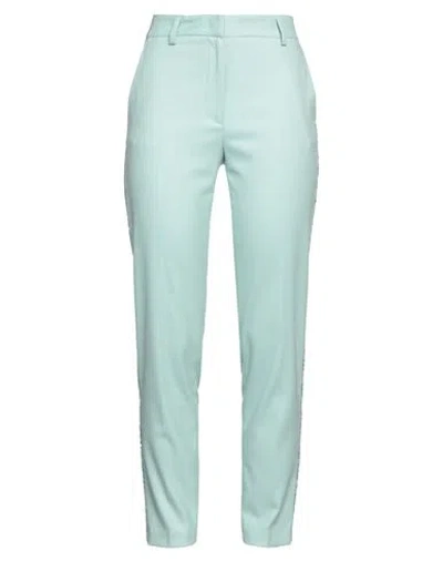Manuel Ritz Woman Pants Light Green Size 4 Polyester, Viscose, Elastane