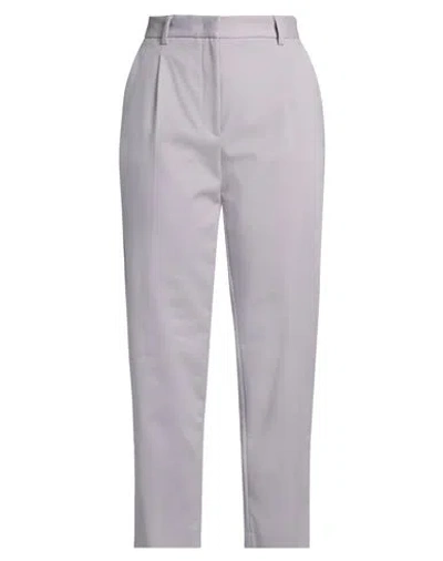 Manuel Ritz Woman Pants Lilac Size 8 Virgin Wool, Polyamide In Purple