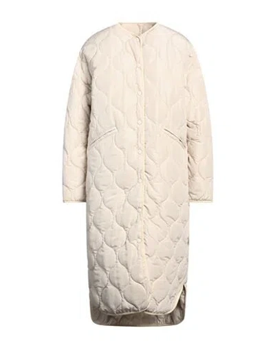 Manuel Ritz Woman Puffer Beige Size 4 Polyester In Beige