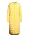 Manuel Ritz Woman Puffer Yellow Size 4 Polyester In Yellow