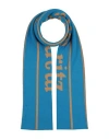 Manuel Ritz Woman Scarf Azure Size - Merino Wool, Acrylic In Blue