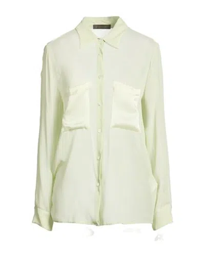 Manuel Ritz Woman Shirt Light Green Size M Acetate, Silk, Polyamide