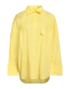 Manuel Ritz Woman Shirt Yellow Size S Cotton, Elastane In Yellow