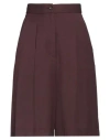 Manuel Ritz Woman Shorts & Bermuda Shorts Plum Size 4 Polyester, Wool, Elastane In Purple