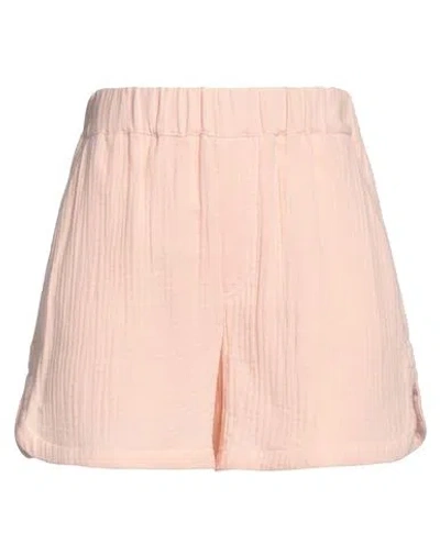 Manuel Ritz Woman Shorts & Bermuda Shorts Salmon Pink Size 12 Cotton