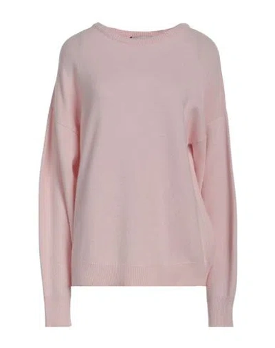 Manuel Ritz Woman Sweater Light Pink Size L Merino Wool, Viscose, Polyamide, Cashmere