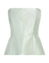 Manuel Ritz Woman Top Light Green Size 6 Viscose, Polyamide, Polyester