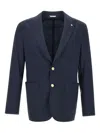 Manuel Ritz Wool Blazer In Blue
