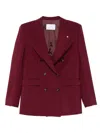 Manuel Ritz Wool Blazer In Red
