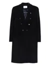 Manuel Ritz Wool-blend Double-breasted Coat In Blue