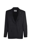 Manuel Ritz Lurex-coloured Blazer In Black