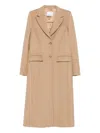 Manuel Ritz Wool-blend Single-breasted Coat In Brown