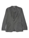 Manuel Ritz Wool-blend Single-breasted Suit In Gray