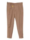Manuel Ritz Wool Blend Straight-leg Trousers In Brown