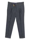 Manuel Ritz Wool-blend Trousers In Blue