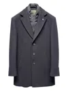 Manuel Ritz Buttoned Coat In Blue